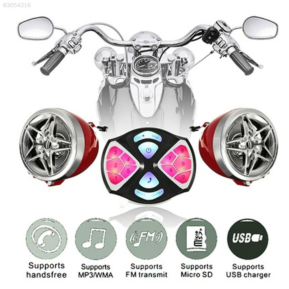 Ηχοσύστημα Bluetooth Handsfree USB/SD Mp3 Player - FM Radio & Σύστημα Συναγερμού Μοτοσυκλέτας με Τηλεχειριστήριο & Μικρόφωνο